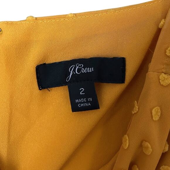 J. Crew Marigold Tiered  Maxi Dress Womens 2 Long Sleeve Swiss Dot Fairy Peasant - Picture 3 of 7